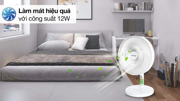 Chỉ nên bật quạt sạc điện Sunhouse SHD7115 ở mức vừa phải