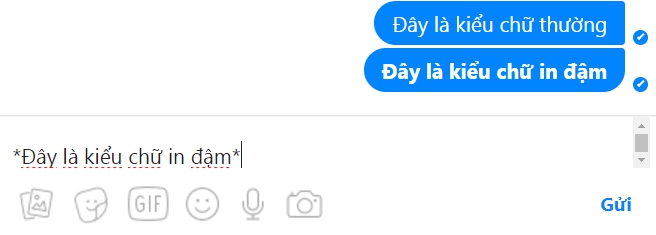 Mẹo đổi kiểu chữ khi chat Messenger,