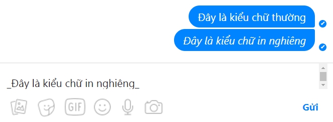Mẹo đổi kiểu chữ khi chat Messenger,