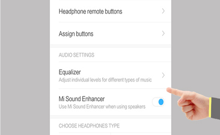 Bước 3: Chọn Settings > Sound settings > Equalizer