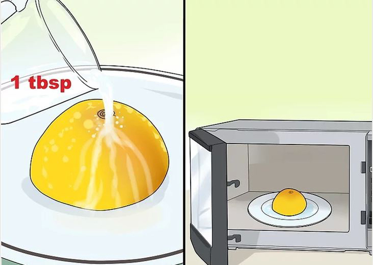 Cắt một nửa quả chanh và đặt nó mở xuống một cái đĩa hoặc bát