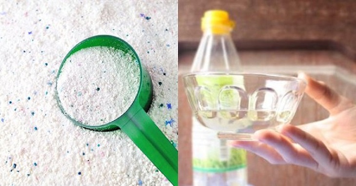 Cách làm sạch rổ nhựa bằng hỗn hợp muối, giấm, nước ấm và bột giặt