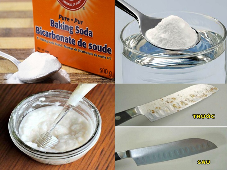 Dùng baking soda cho dao gỉ sét