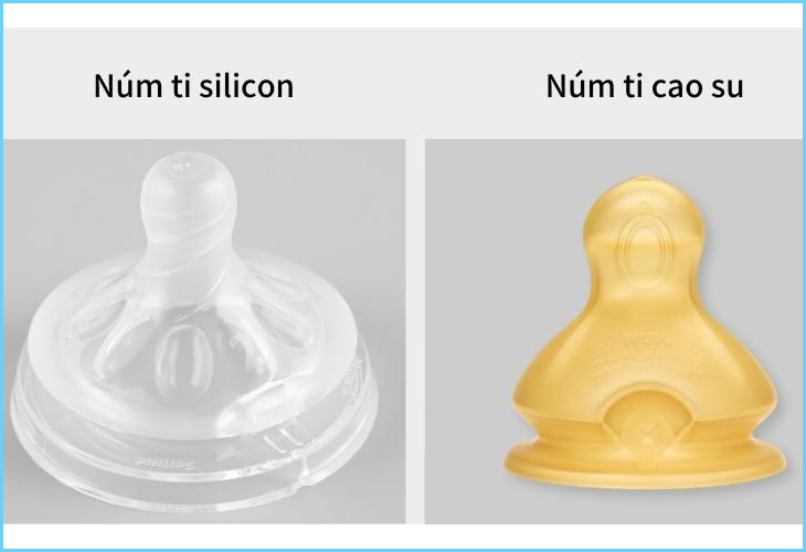 Núm ti silicone có độ bền cao hơn núm ti cao su