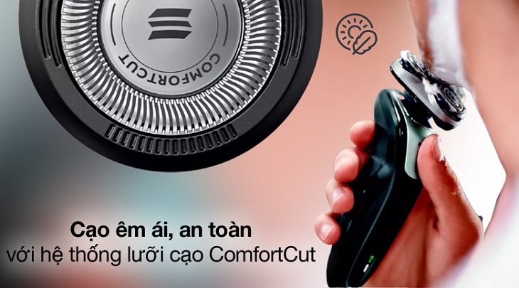 Máy cạo râu khô và ướt Philips S5083/03 cạo êm ái với hệ thống lưỡi cạo ComfortCut