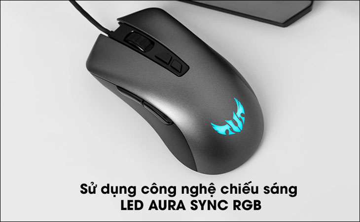 Chuột có dây ASUS được trang bị đèn LED nổi bật