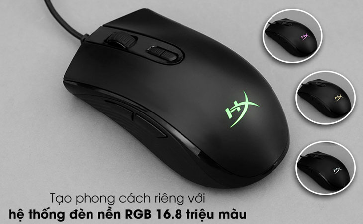 Chuột có dây HyperX được trang bị đèn LED RGB chuyển màu