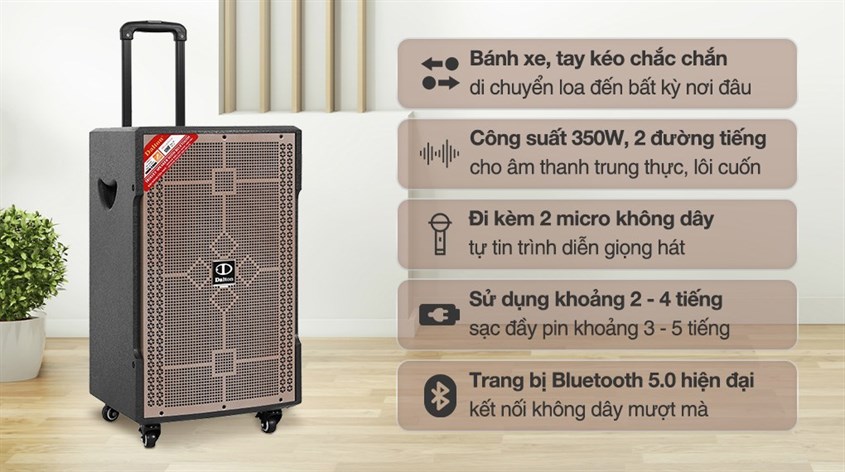 Loa kéo karaoke Dalton TS-12G350N 350W