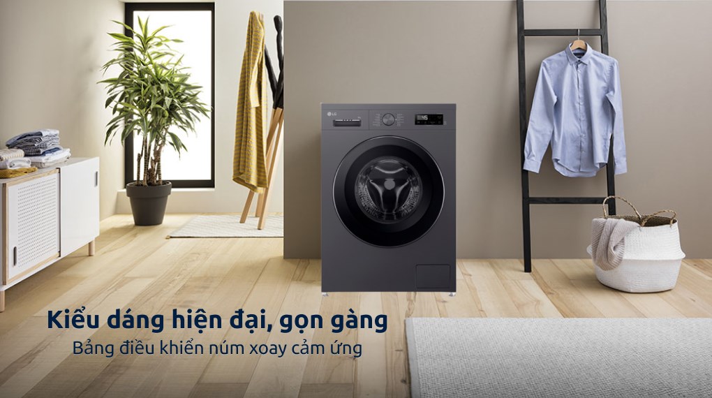 Máy giặt LG Inverter 9 kg FB1209S6M có ưu điểm nổi bật là tiết kiệm điện, vận hành êm ái