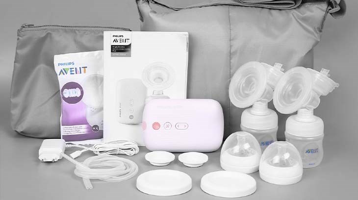 Máy hút sữa điện đôi Philips Avent Eureka SCF393.11 sở hữu nhiều bộ phận nên sẽ tốn nhiều thời gian để vệ sinh hơn