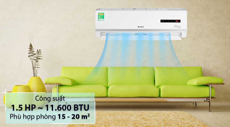 Máy điều hòa 2 chiều Gree Inverter 1.5 HP GWH12WA-K3D9B7I