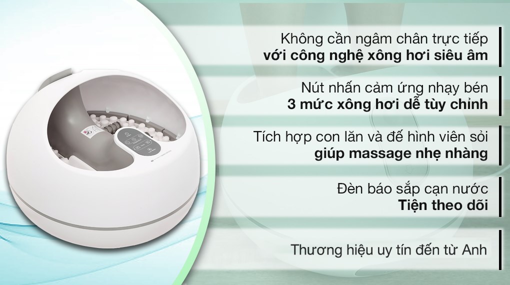 Bồn ngâm massage xông hơi chân Rio Beauty FTBH9 đem đến cho người dùng cảm giác thoải mái sau mỗi lần ngâm chân