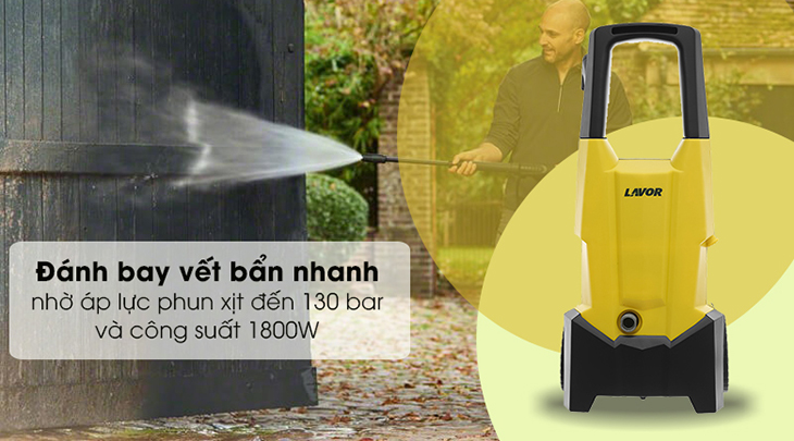 Máy phun xịt rửa áp lực cao Lavor Smart Plus 130 1800W