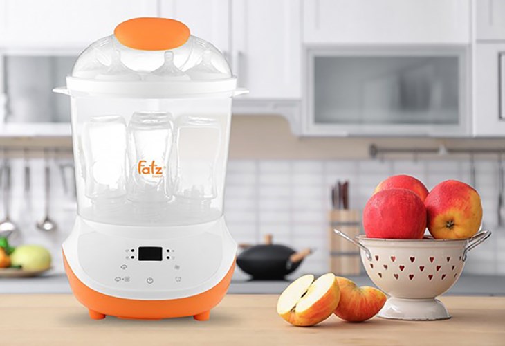 Máy tiệt trùng bình sữa Fatzbaby có thể tháo rời để vệ sinh dễ dàng hơn