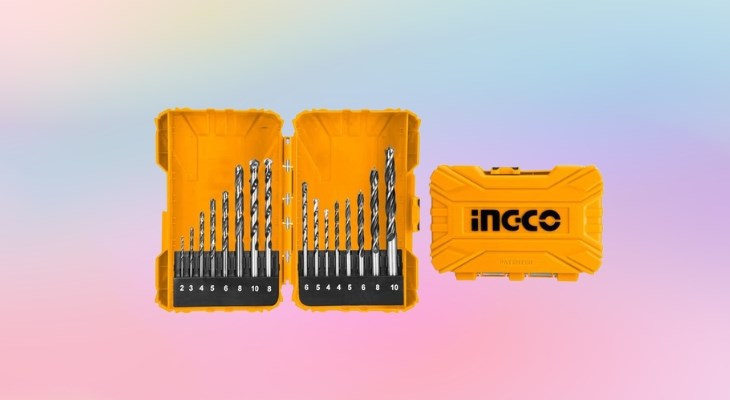 Mũi khoan gỗ - bê tông - sắt Ingco AKDL11601 (hộp 16 mũi) sở hữu chất liệu cứng cáp, chống va đập