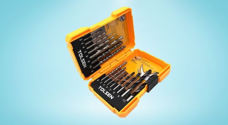 Mũi khoan gỗ - tường - sắt Tolsen 75628 2-10 mm (hộp 16 mũi) ứng dụng được trên các loại vật liệu thép, gỗ, bê tông, gạch, đá.