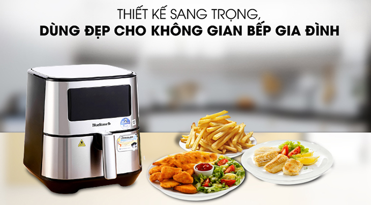 Nồi chiên không dầu Bluestone AFB-5878 5.5 lít sở hữu 8 chế độ nấu được cài đặt sẵn cho người dùng tiện chế biến nhiều món ăn nhanh gọn, dễ dàng