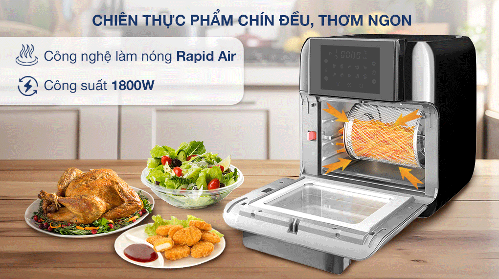 Lò chiên không dầu BlueStone AFB-5888 10 lít - Công suất