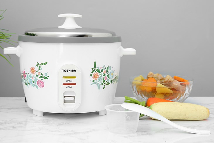 Nồi cơm nắp rời Toshiba 1.8 lít RC-18MH1PV(F) có thiết kế phần nắp và phần thân nồi tách rời nhau