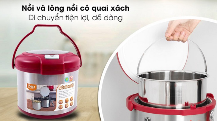 Nồi ủ dễ dàng di chuyển