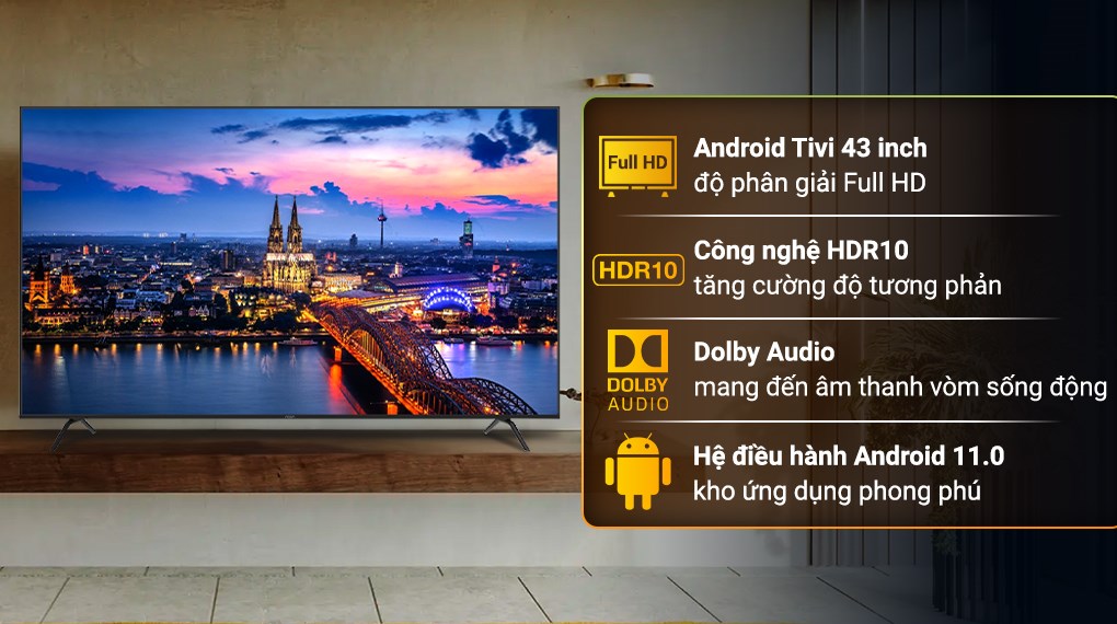 Android Tivi Aqua 43 inch AQT43K800FG