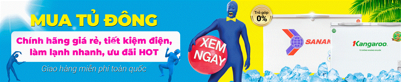Mua tủ đông chính hãng giá rẻ, tiết kiệm điện, làm lạnh nhanh, có trả chậm 0% lãi suất, giao hàng miễn phí toàn quốc | Xem ngay