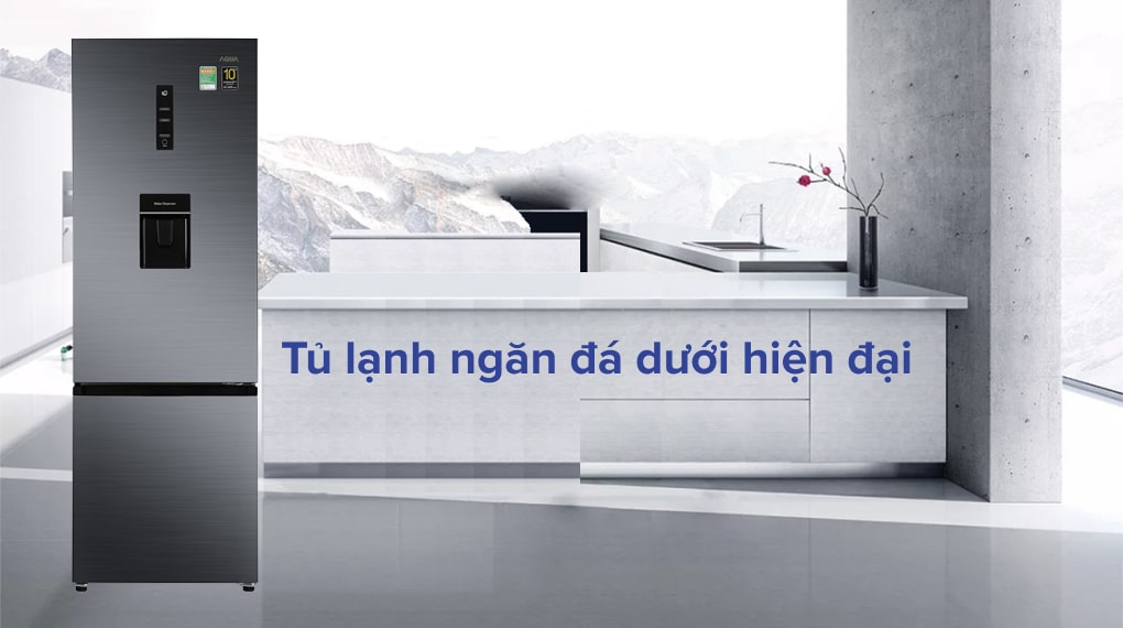 Tủ lạnh ngăn đá dưới sở hữu vẻ ngoài giống với ngăn đá trên