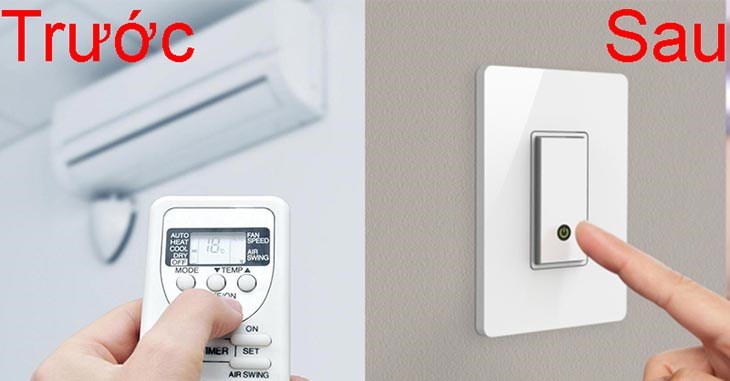 Sử dụng remote tắt máy lạnh trước, sau đó mới ngắt cầu dao máy lạnh