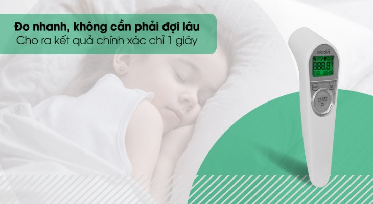 Nhiệt kế điện tử hồng ngoại Microlife NC200 hỗ trợ đo nhanh và chính xác chỉ trong vòng 1 giây