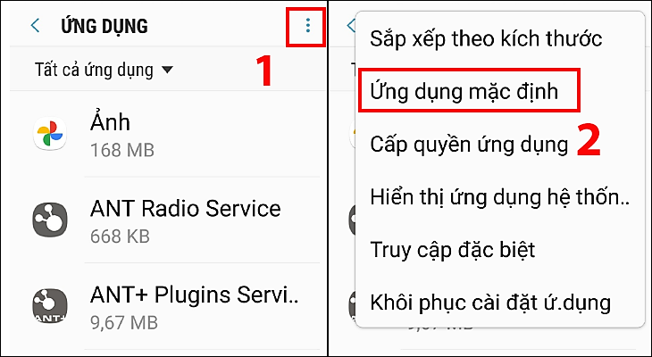Nhấn vào dấu 3 chấm ở trên góc phải màn hình