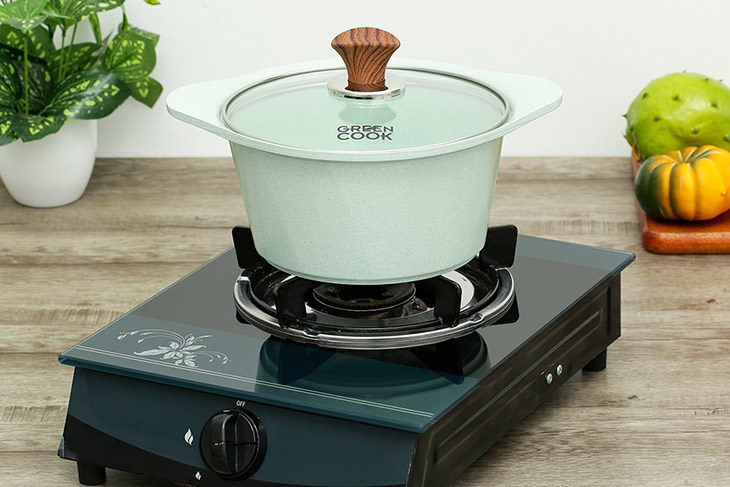 Nồi Ceramic nắp kính 20 cm Green Cook GCS05-20IH có giá 637.000 đồng (cập nhật tháng 06/2023, có thể thay đổi theo thời gian)