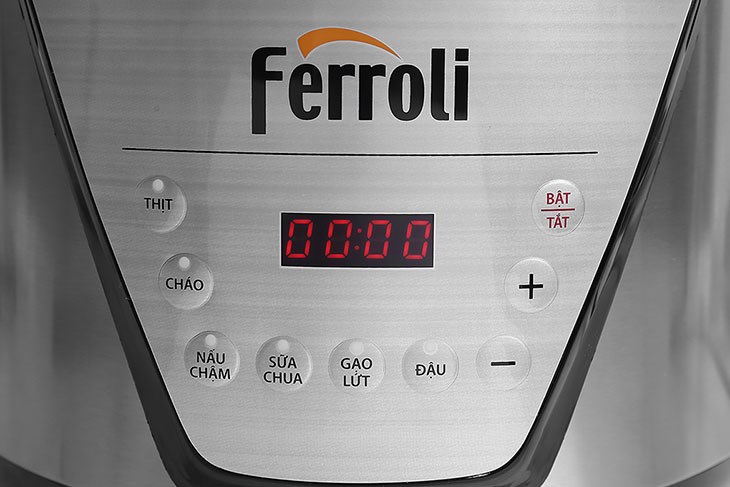 Chỉnh thời gian nấu phù hợp với từng món ăn trên nồi áp suất điện Ferroli FPC900-D 5 lít