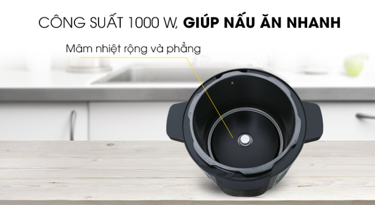 Nồi áp suất điện Philips HD2137/65 6 lít sở hữu công suất 1000W