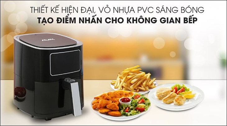 Nồi chiên không dầu AVA AF40155D 5 lít có thiết kế hiện đại và sang trọng