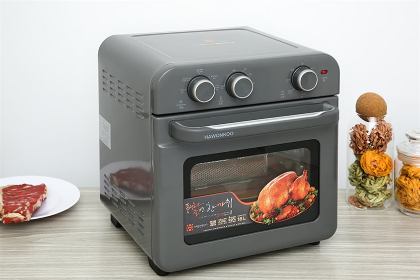 Lò chiên không dầu Hawonkoo AFH-180-GR 18 lít hoạt động êm ái, không tạo ra tiếng ồn khi chế biến thức ăn