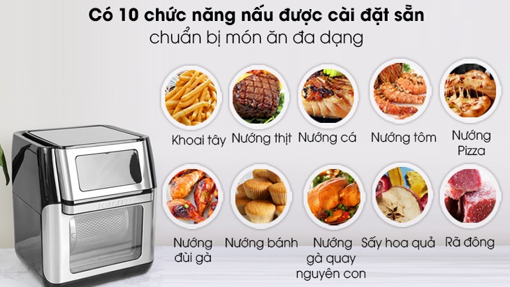 Nồi chiên không dầu Kalite Q10 10 lít với giá thành chỉ 3.289.000 VNĐ (cập nhật vào tháng 05/2023)