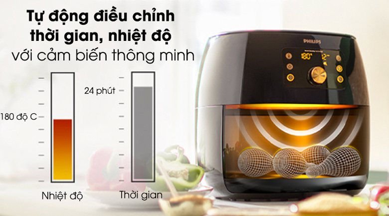 Nồi chiên không dầu Philips HD9860/90 XXL 7.3 lít