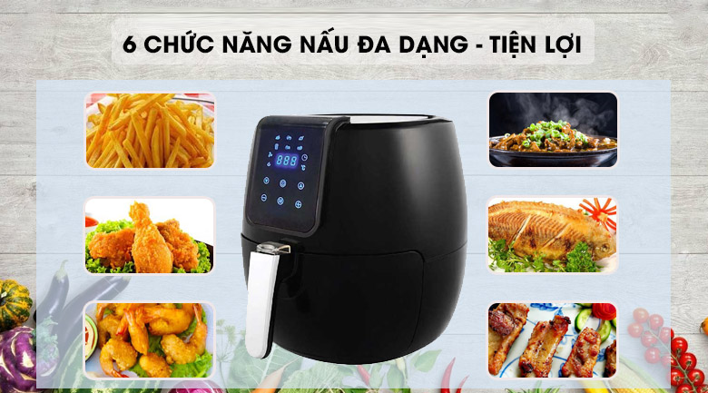 Nồi chiên không dầu Magic A-805 6.5 lít chiên được nhiều thức ăn trong một lần