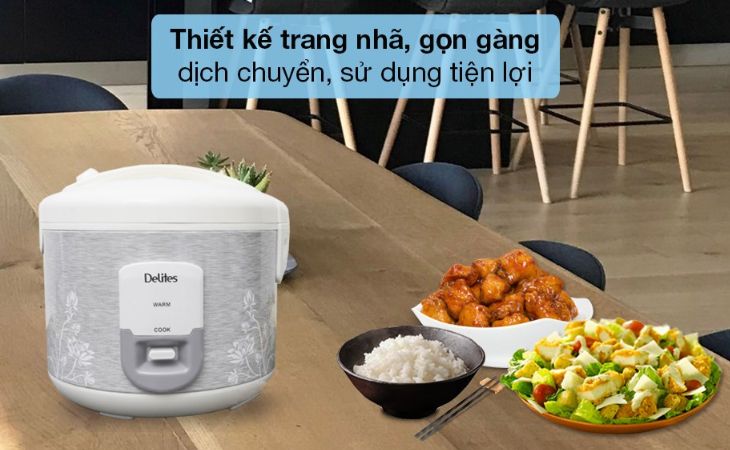 Nồi cơm điện nắp gài Delites 1.8 lít NCG1805