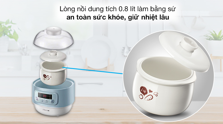Nồi nấu chậm Bear 0.8 lít DDZ-A08G2  với mức giá 596.000 VNĐ phù hợp với nhu cầu cơ bản của người sử dụng (mức giá được cập nhật vào tháng 05/2023, có thể thay đổi theo thời gian)