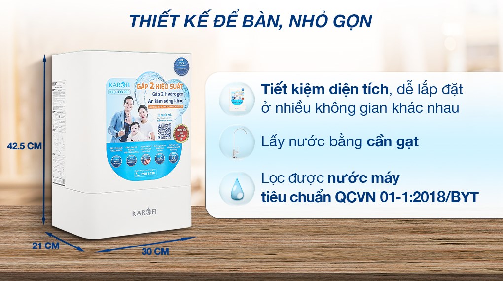 Máy lọc nước RO Karofi KAQ-U98 Pro 10 lõi