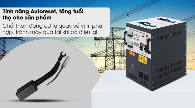 Ổn áp ROBOT 1 Pha 10KVA GR10K090 - Autoreset