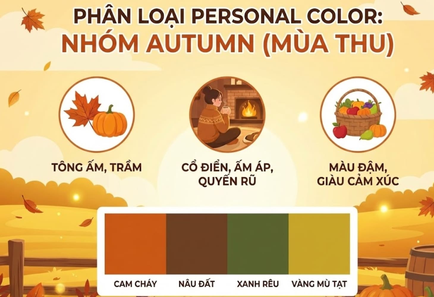 Personal Color nhóm màu Autumn (Mùa Thu)