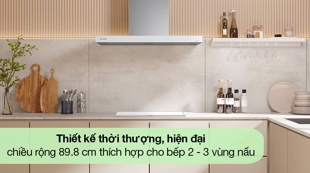 Máy hút mùi áp tường Samsung Bespoke NK36CB665WWHSV được bán với giá 19.900.000đ (cập nhật tháng 08/2025 và có thể thay đổi theo thời gian)