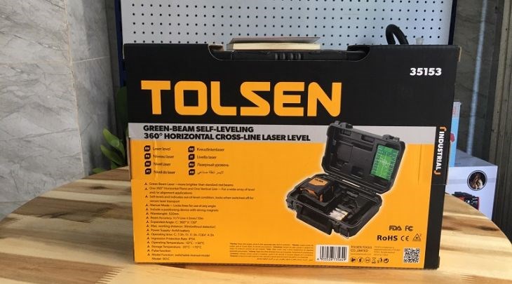 Máy cân mực Laser Tolsen 35153 có phạm vi hoạt động tối đa đến 30nm nên thích hợp sử dụng khi thiết kế - lắp đặt các đường ống dẫn nước, hỗ trợ xây dựng nhà cửa,...
