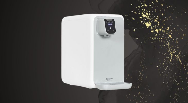 Máy lọc nước RO Hydrogen Kangaroo KG400HD 5 lõi với kiểu dáng để bàn hiện đại, tinh tế