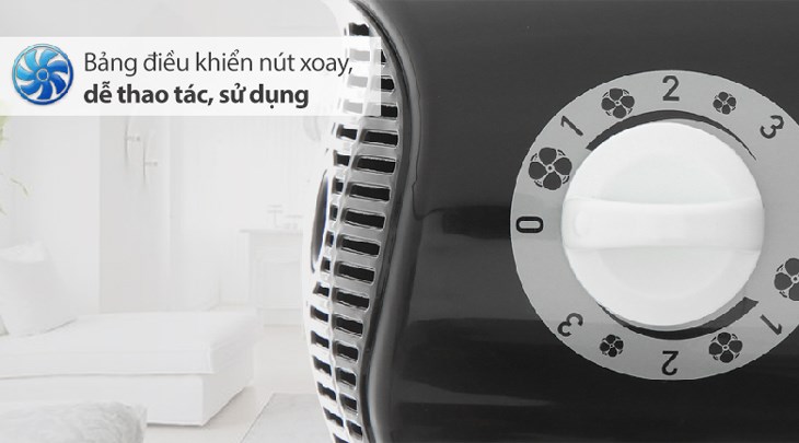 Bạn có thể điều chỉnh 3 chế độ gió trên quạt đứng Asia D16022-DV0  dễ dàng qua điều khiển núm vặn