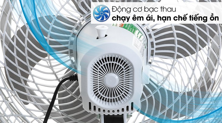 Quạt đứng Asia Turbo DTB1601-XV0 sử dụng motor bạc đạn vận hành êm ái và không gây tiếng ồn