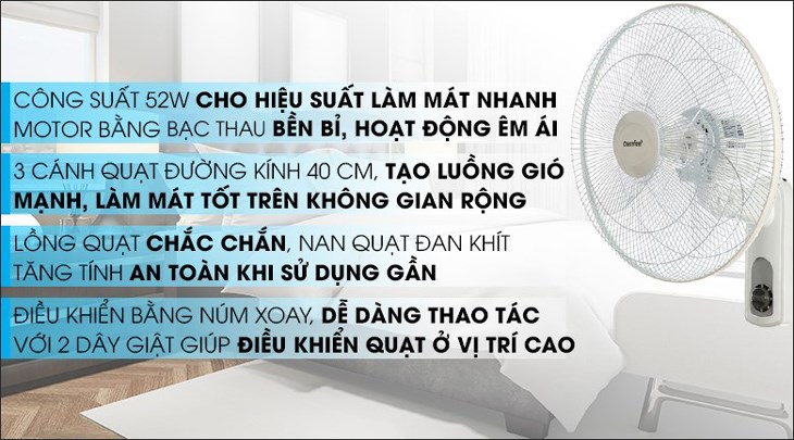 Quạt treo Comfee CF-WF4019VG được bán với giá 680.000 đồng (cập nhật 05/2023 và có thể thay đổi theo thời gian)