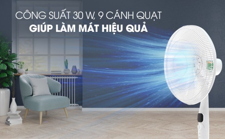 Quạt đứng Toshiba 9 cánh DC inverter F-LSD10(W)VN